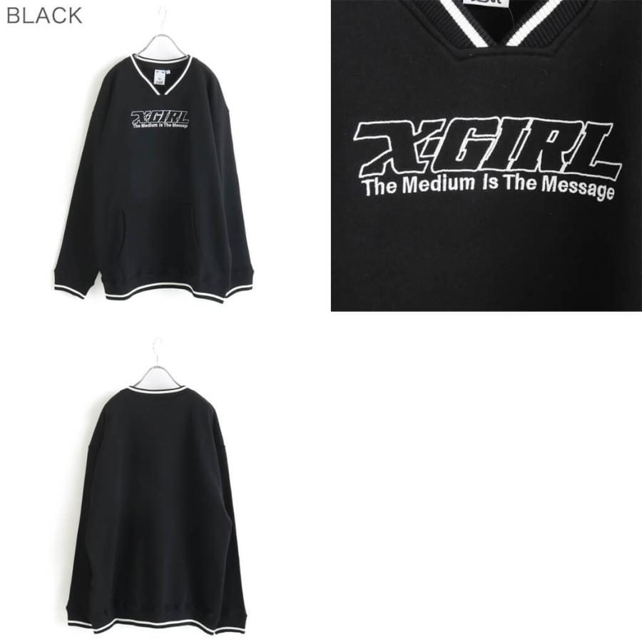 X-girl エックスガール STRIPED RIB SWEAT TOP スウェット X-girl エックスガール STRIPED RIB SWEAT TOP スウェット