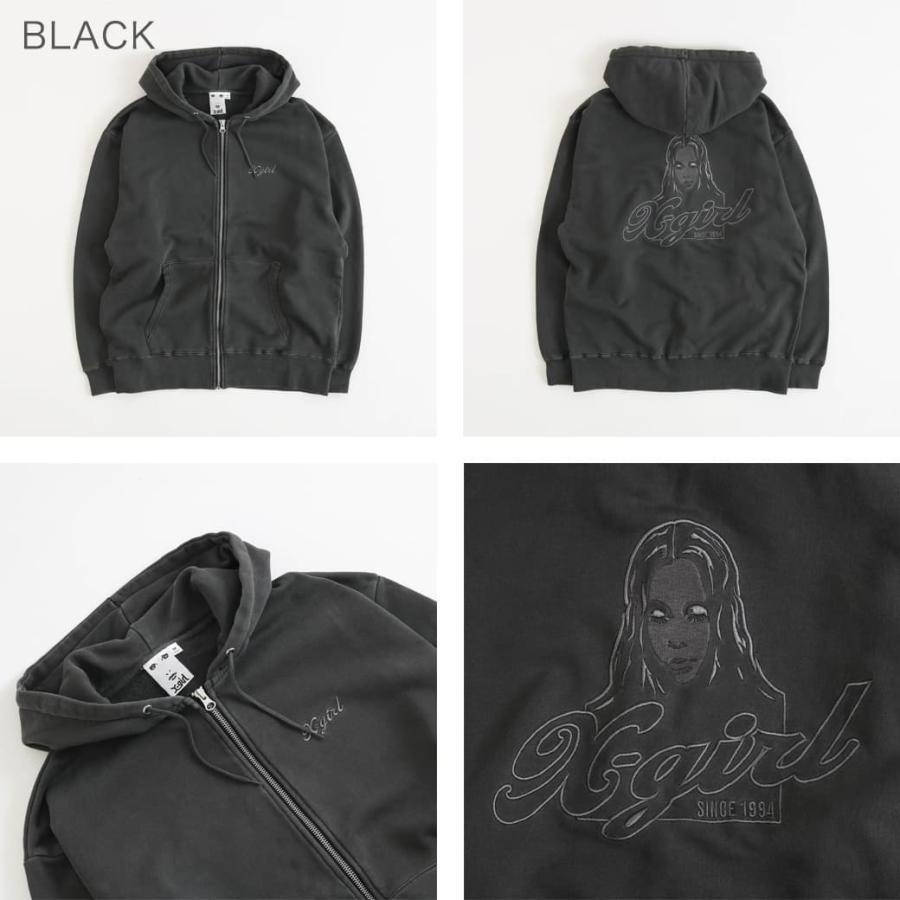 X-girl FACE PIGMENT DYED ZIP UP SWEAT HOODIE エックスガール X-girl FACE PIGMENT DYED ZIP UP SWEAT HOODIE エックスガール