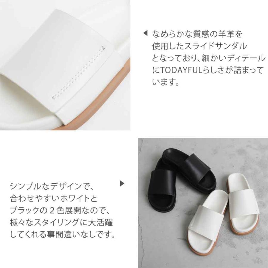 TODAYFUL トゥデイフル Leather Slide Sandals レディース サンダル 