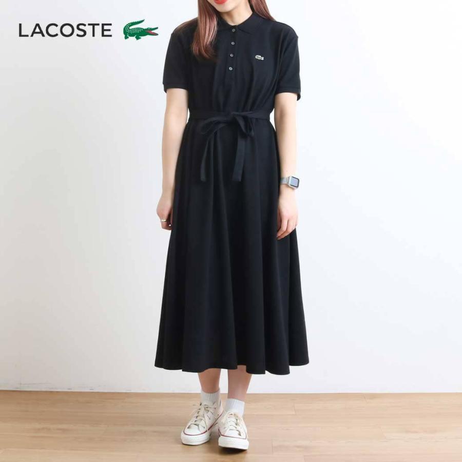 LACOSTE ラコステ 鹿の子地マキシ丈ドレス 1398ef571lj-l EF571LJ-99 