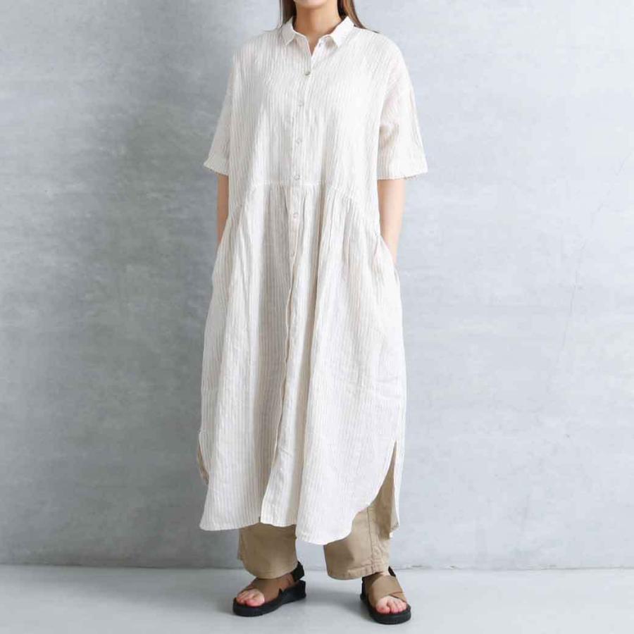 コロニー A Koloni リネンストライプシャツワンピース Linen Striped Shirt One Piece レディース 半袖 シャツ 春夏 リネン ワンピース Bornfree E Shop 通販 Yahoo ショッピング