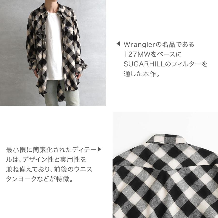 シュガーヒル×ラングラー SUGARHILL×Wrangler ビッグウエスタンシャツ メンズ 23SSWR02 トップス 長袖 シャツ 送料無料｜bornfree-e-shop｜03