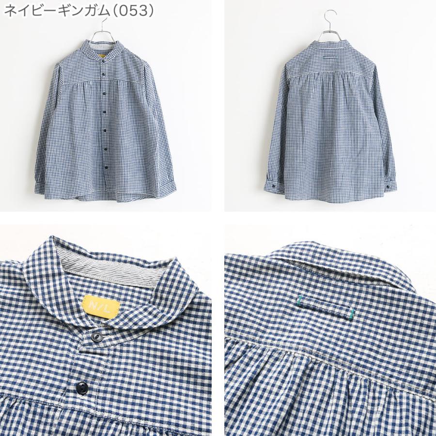 NATURAL LAUNDRY ナチュラルランドリー ダンガリー ヨークモックSH 7241T-012 長袖シャツ レディース ギャザー｜bornfree-e-shop｜09