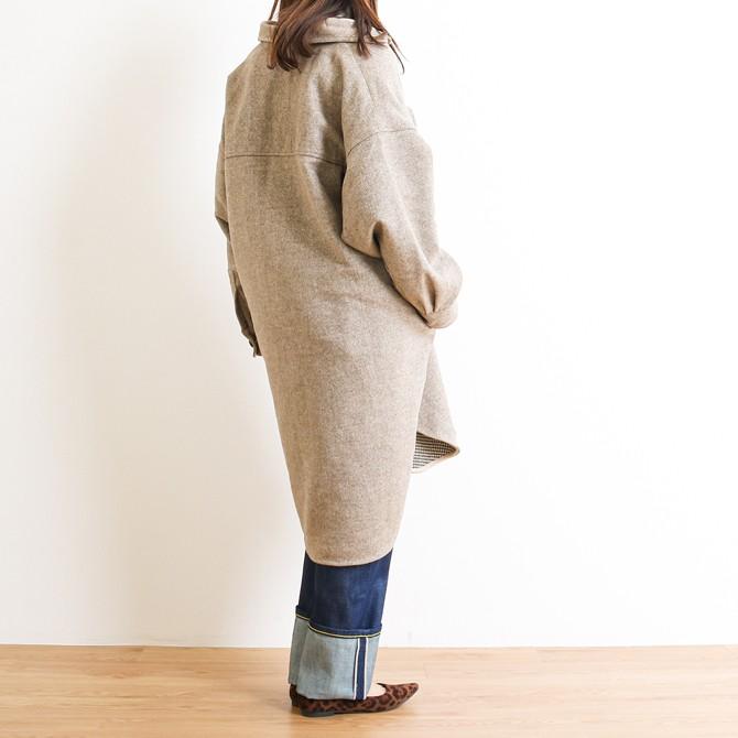 アリュメール Allumer ヘリンボーンビッグシャツコート Herringbone Big Shirt Coat 8179253 レディース アウター シャツコート