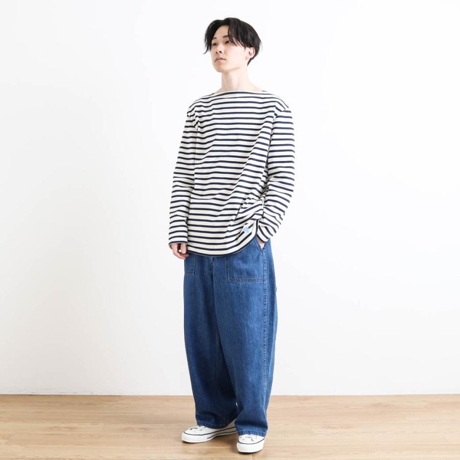 オーシバル ORCIVAL コットンロード フレンチ バスクシャツ ボーダー COTTON LOURD FRENCH BASQUE SHIRT　(SOLID／BORDER) B211 メンズ トップス カットソー｜bornfree-e-shop｜15