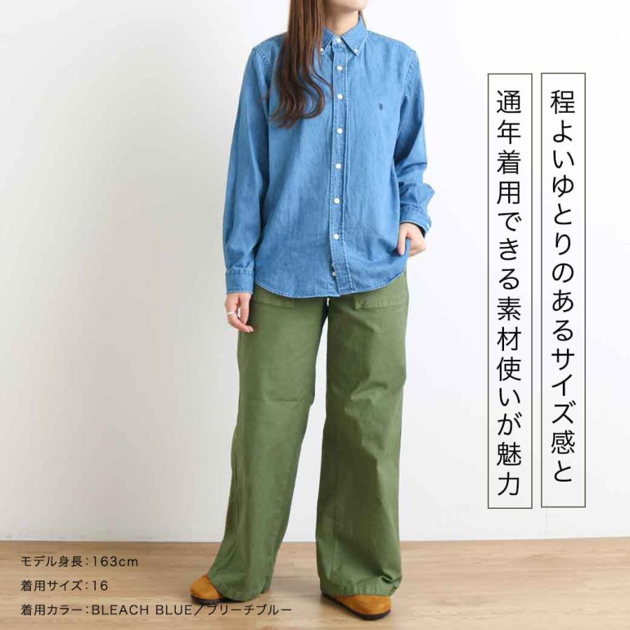 GYMPHLEX Gymphlex ジムフレックス ライトデニム 長袖 ボタン GYMPHLEX Gymphlex ジムフレックス ライトデニム 長袖 ボタン