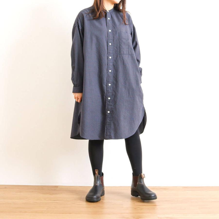 ジムフレックス Gymphlex チェックバンドカラーシャツワンピース J 1363vfc Bornfree E Shop 通販 Yahoo ショッピング