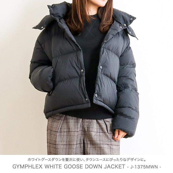 ジムフレックス GYMPHLEX ホワイトグースダウンジャケット WHITE GOOSE DOWN JACKET J-1375MWN レディース  アウター ダウンジャケット ショート丈