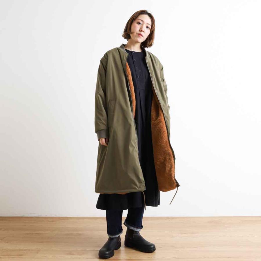 LE GLAZIK ル・グラジック MA-1 エコファー リバーシブル ロングコート 