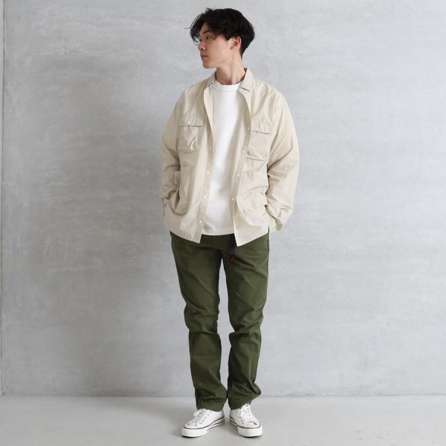 ナンガ NANGA コットン ナイロン リップストップ キャンプ シャツ N1IZ