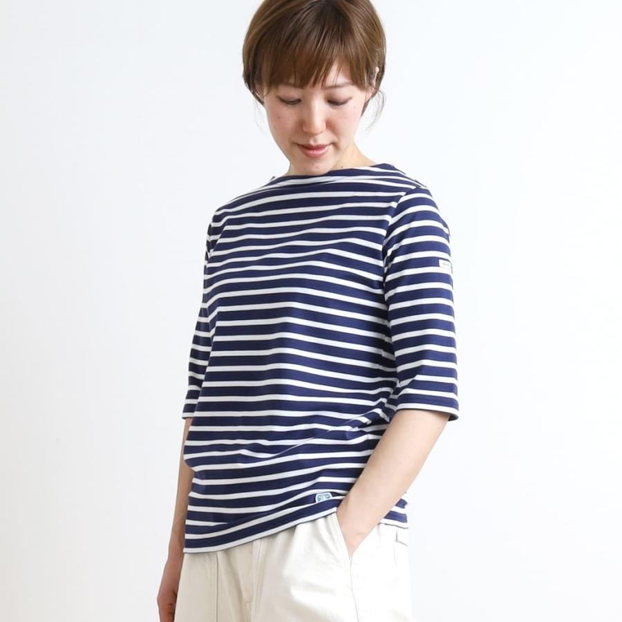 新品　ORCIVAL オーシバル　40/2 ボートネックハーフスリーブ　ソリッド ORCIVAL/オーシバル 40/2 ボートネックハーフスリーブ ソリッド