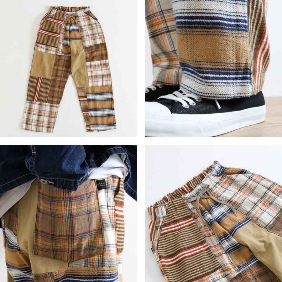 リベア バイ ジョンブル rebear by Johnbull チェックパッチワークパンツ　Check Patchwork pants X1024 メンズ ボトムス イージーパンツ　送料無料｜bornfree-e-shop｜05