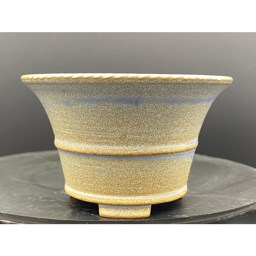 二代平安香山 香均釉丸外縁中帯切足鉢 3号(9cm) : 鉢や 暮路空 - 通販