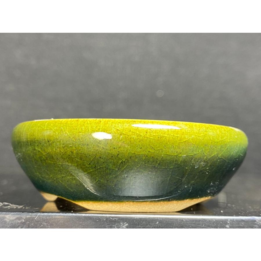 堀江美功 織部釉丸切足鉢 2.5号 : 鉢や 暮路空 - 通販 - Yahoo