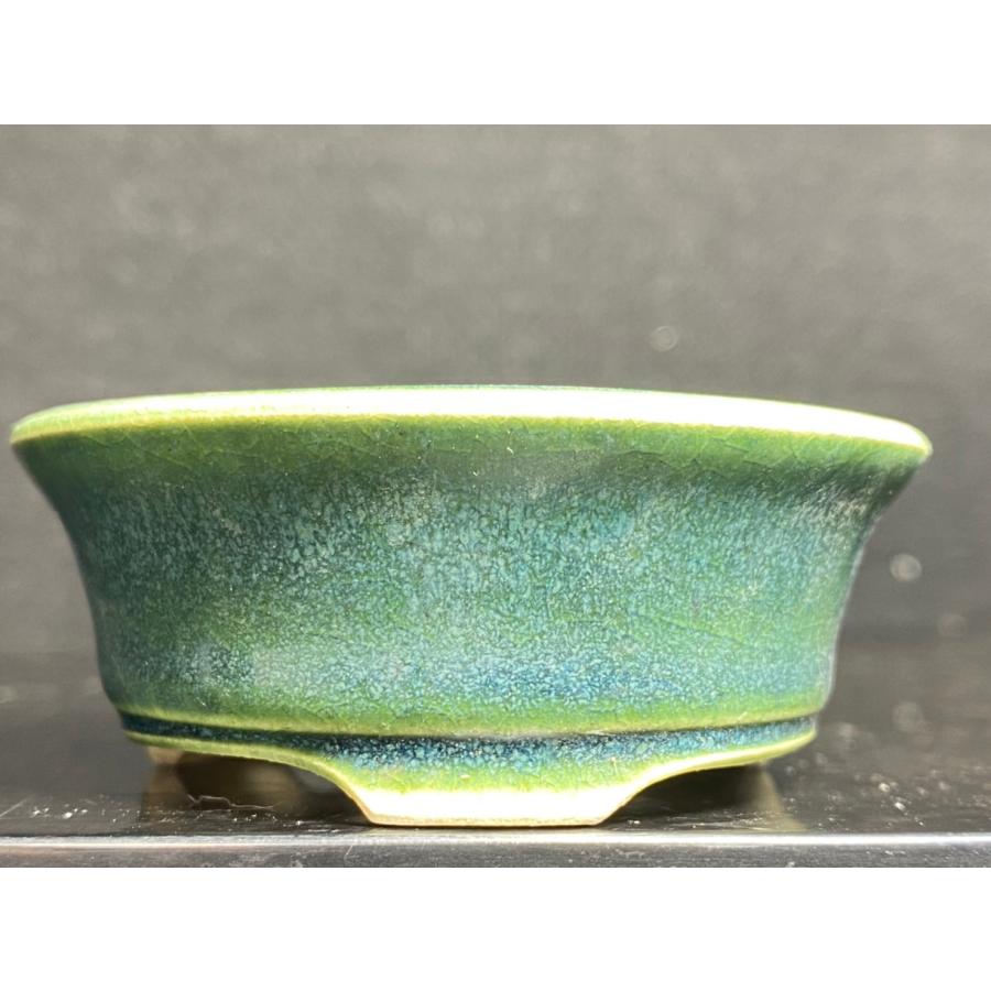 堀江美功 織部釉丸切足鉢 2.5号 : 鉢や 暮路空 - 通販 - Yahoo