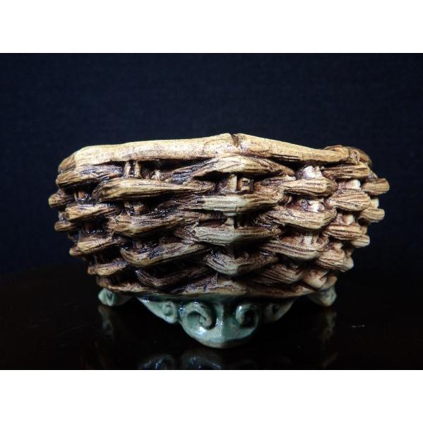 古本正志 籠彫蟹付雲足鉢 3号 : 鉢や 暮路空 - 通販 - Yahoo!ショッピング