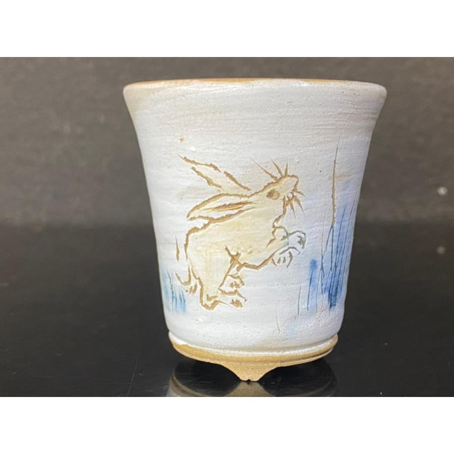 鋭和茶山合作 十二支卯彫丸下方切足鉢 2号 : 鉢や 暮路空 - 通販