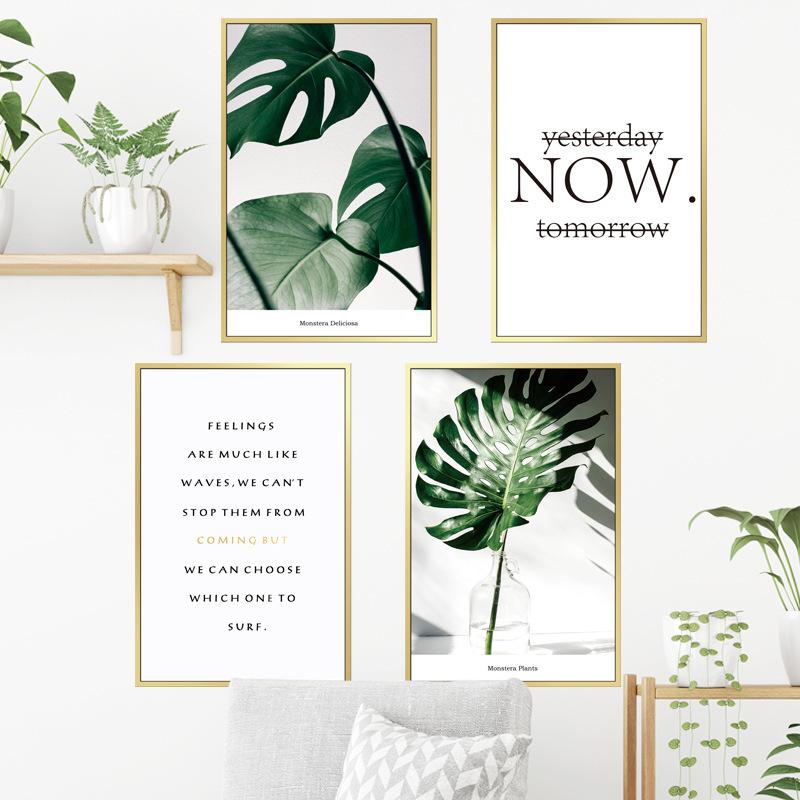 おすすめ ウォールステッカー Borovice Y364 送料無料 壁シール インテリアシート 剥がせるシール 爽やか 葉 英語 Diy ウォールステッカー Www We Job Com