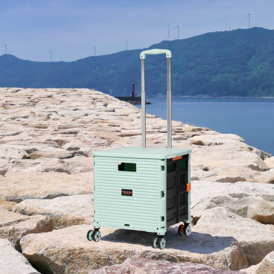 4輪コンテナキャリー 折り畳み可能キャリー 耐荷重35kg ワーケーション