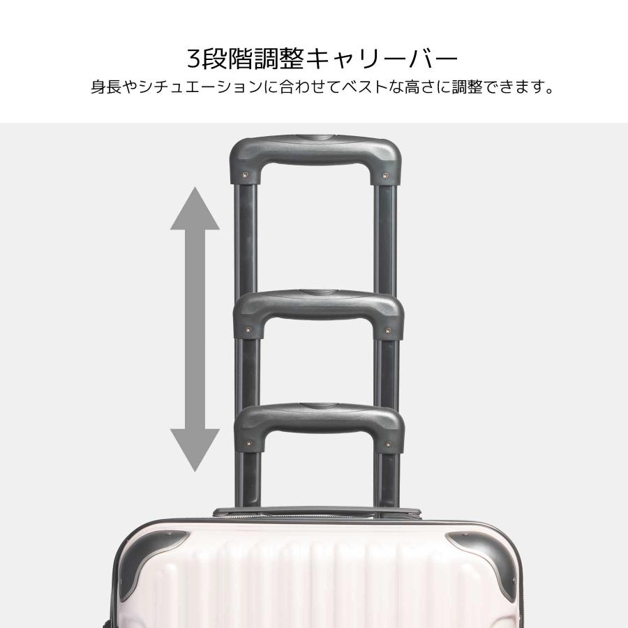 スーツケース Mサイズ 55L Oscar オスカー 3~5泊 ストッパー ダイヤル