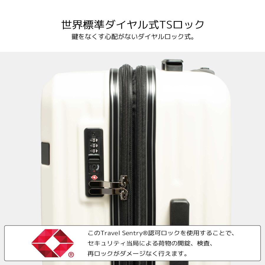 スーツケース Mサイズ 49~54L FILA フィラ 2~4泊 拡張 ストッパー ドリンクホルダー ダイヤル式 キャリーケース 860-1891の画像