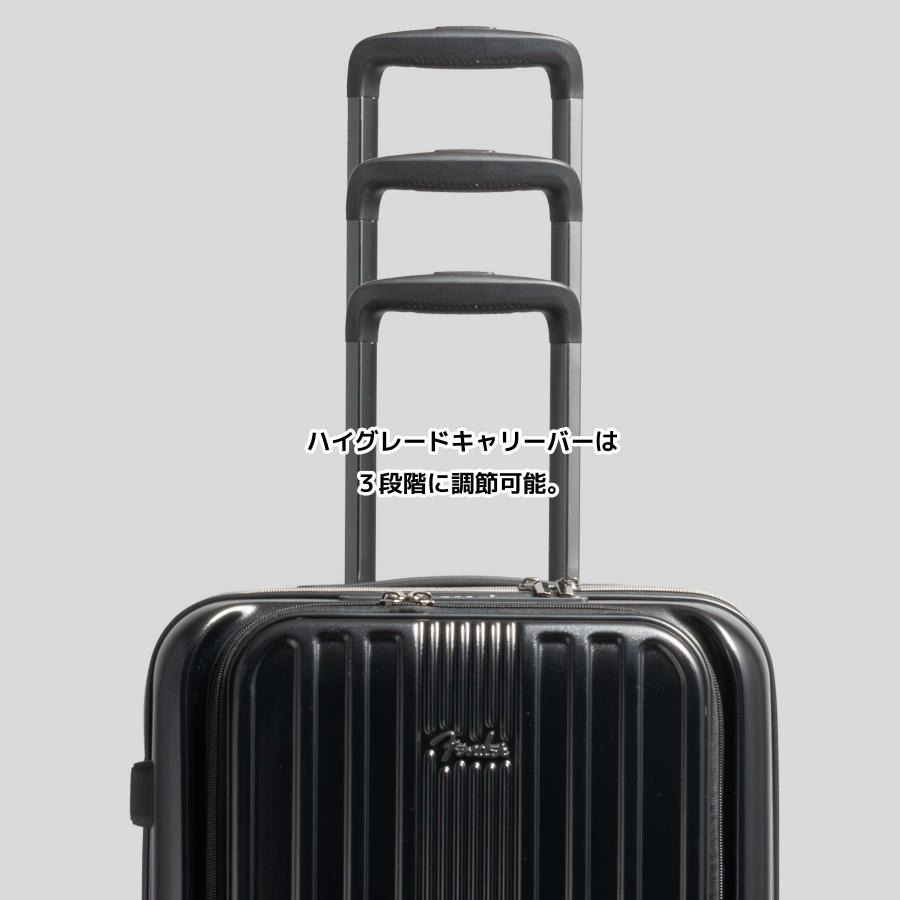 スーツケース Mサイズ 53~60L Fender フェンダー 3~5泊 フロント