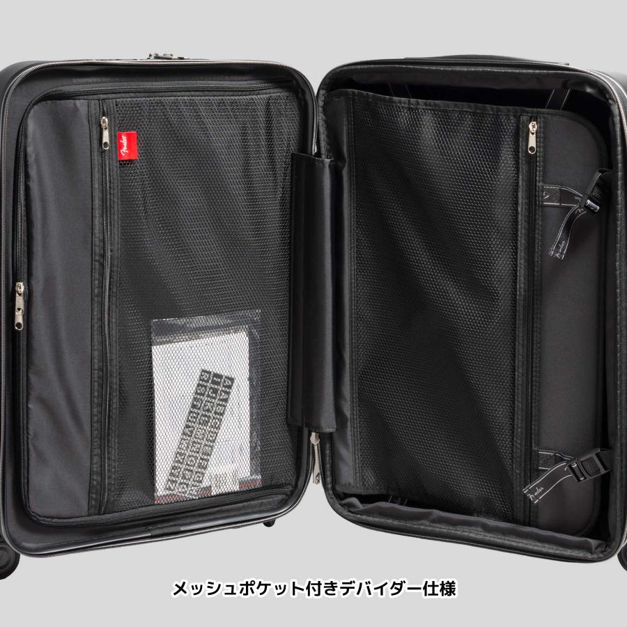 スーツケース Mサイズ 53~60L Fender フェンダー 3~5泊 フロントオープン ストッパー 拡張 USB キャリーケース 950-4501 |  | 12