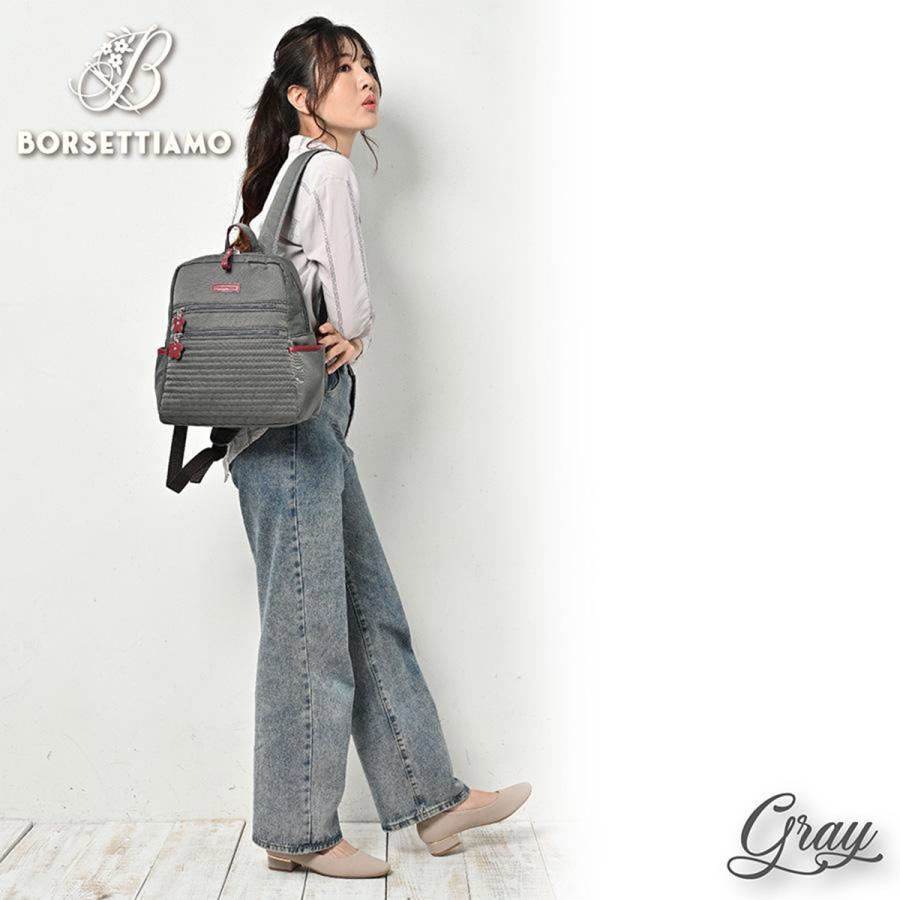 リュック レディース 花 チャーム B5収納 軽量 撥水 ナイロン リュック