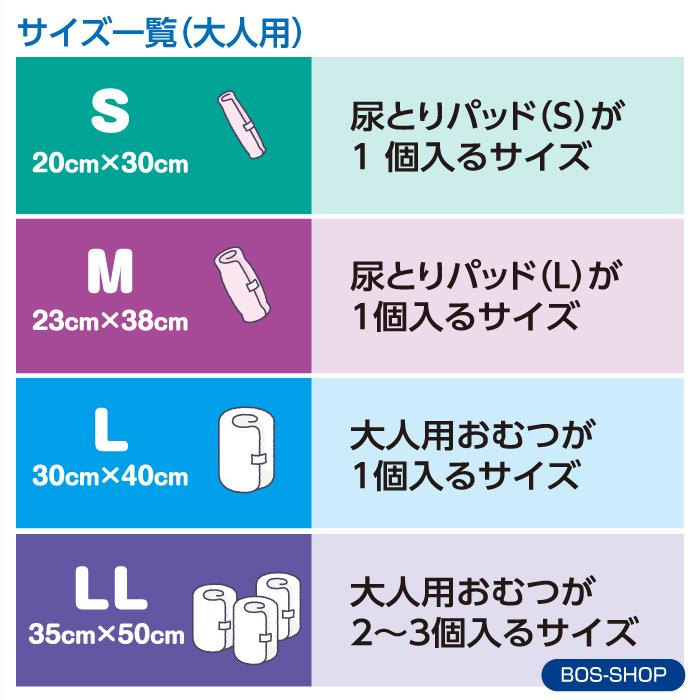 おむつ 臭わない袋 bos (ボス) LLサイズ 防臭袋 大人用  60枚入り｜bos-shop｜08