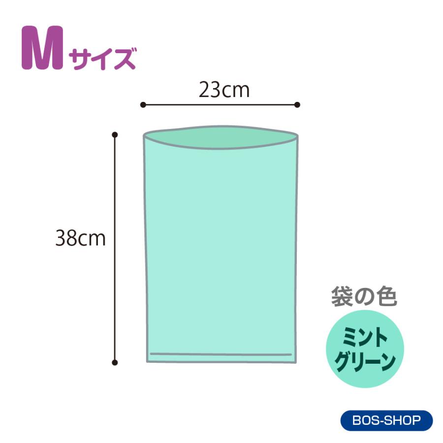 驚異の 防臭袋 BOS ( ボス ) ストライプパッケージ Mサイズ 90枚入 2個セット 送料無料｜bos-shop｜08