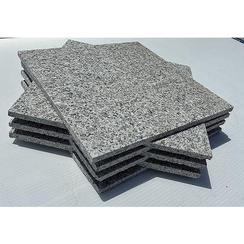 板石（敷石）白御影石 ツルツル 本磨 30cm角 厚1cm 3kg×7枚組 21kg
