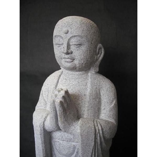 合掌地蔵15号天然石丸彫り : 墓石のだいもん ヤフーショップ - 通販