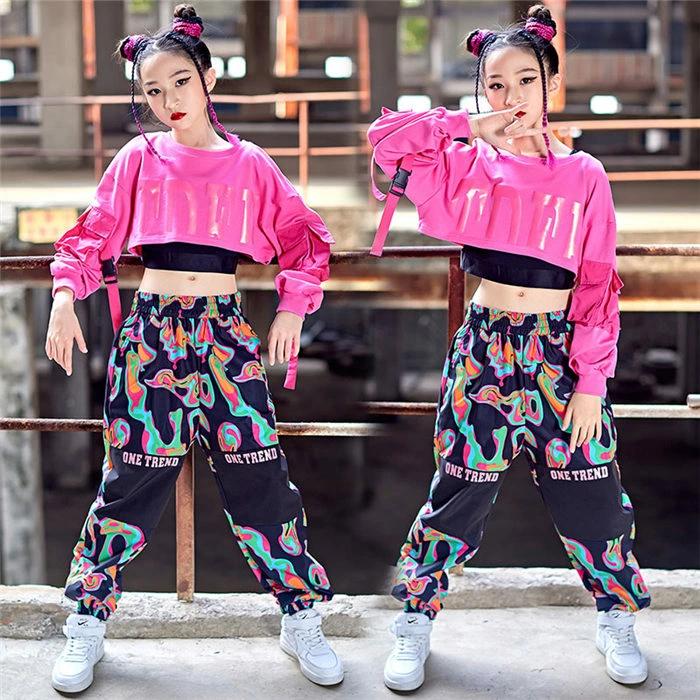 社交ダンス衣装 黒とピンクの花柄 セットアップ パーティやレッスンに