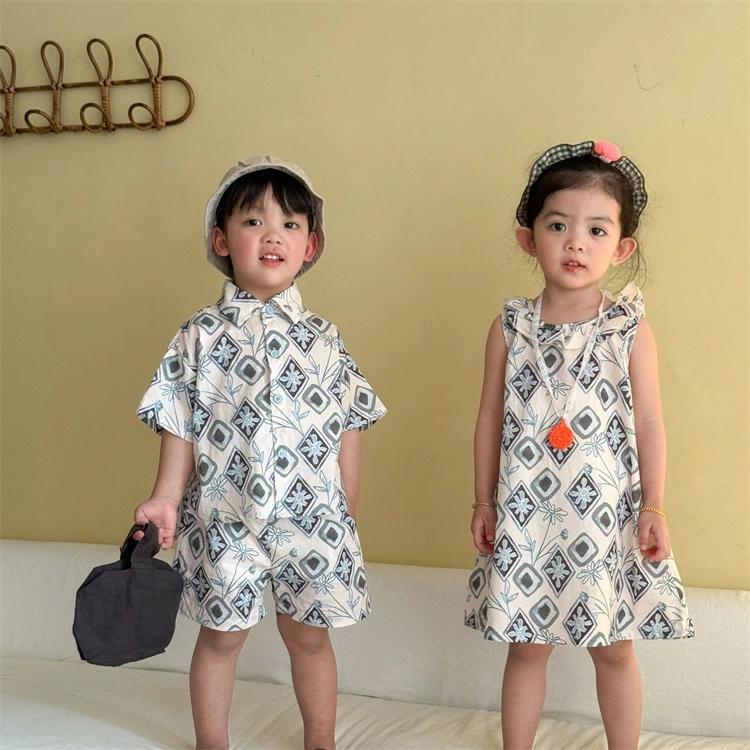キッズ ワンピース 女の子 シャツ 韓国子供服 男の子 セットアップ