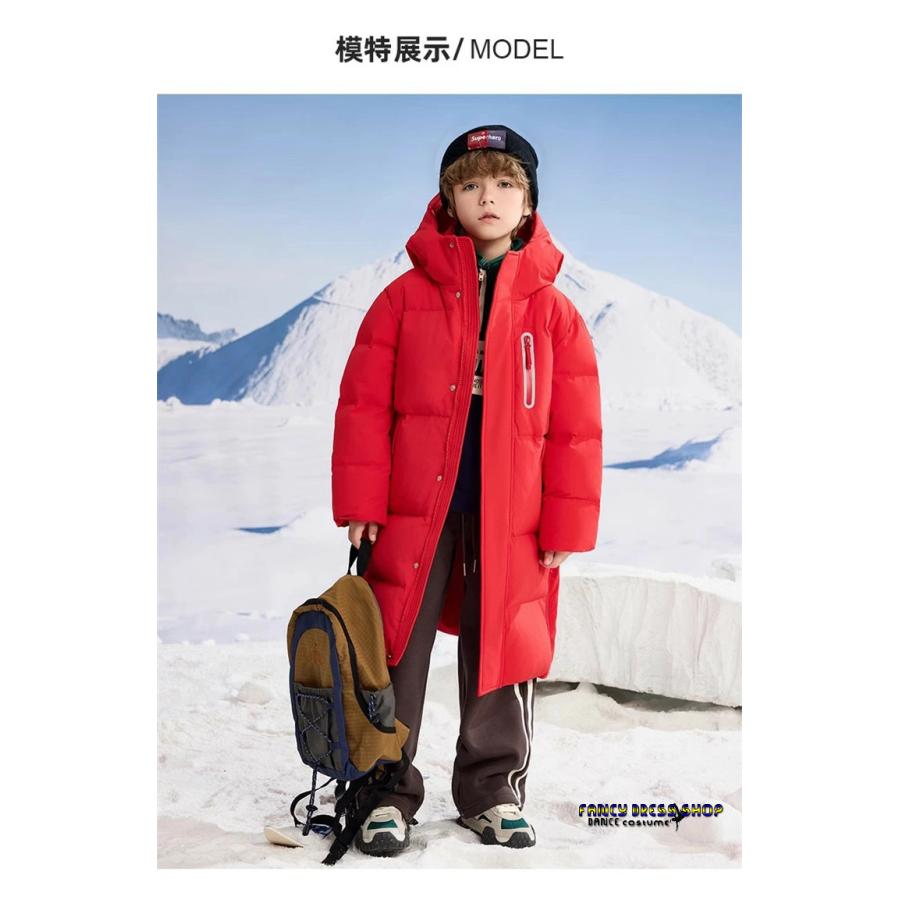 ベンチコート キッズ 黒 白 レッド 防寒コート ロングコート 子供服