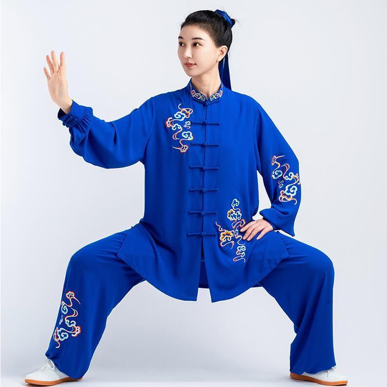 太極拳 ベロア調 太極服 上下 Mサイズ 男女両用 藏青色【新品】 太極拳 ベロア調 太極服 上下 Mサイズ 男女両用 藏青色【新品】