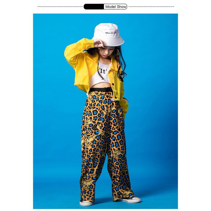 キッズ ダンス 衣装 セットアップ ジャケット タンクトップ ヒョウ柄