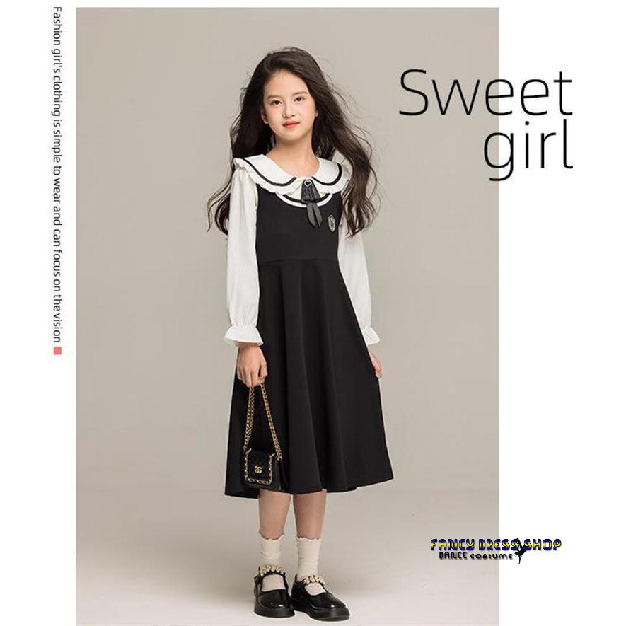 入学式 ワンピース 女の子 子供服 フォーマル 入学式 フェイクレイヤード 重ね着風 卒業式 ワンピース お葬式 法事 結婚式 可愛い おしゃれ 子ども 小学生 中学 | ブランド登録なし | 01