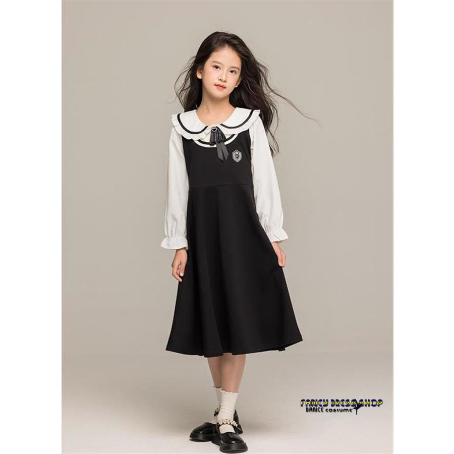 入学式 ワンピース 女の子 子供服 フォーマル 入学式 フェイクレイヤード 重ね着風 卒業式 ワンピース お葬式 法事 結婚式 可愛い おしゃれ 子ども 小学生 中学 | ブランド登録なし | 08