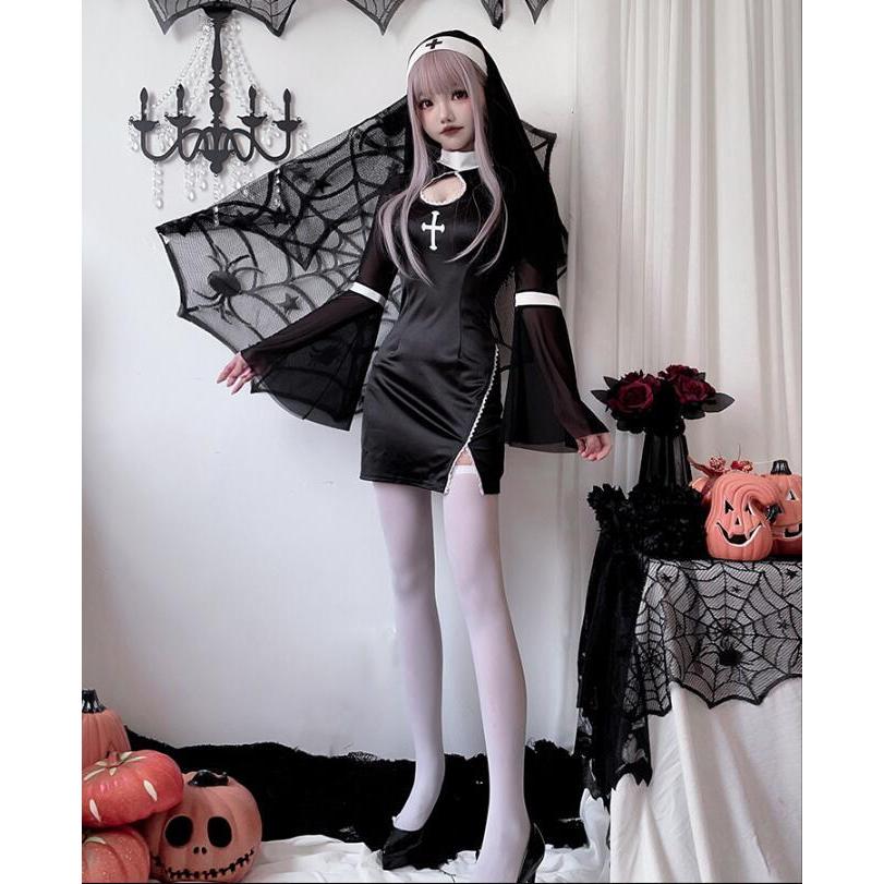 黒系コスプレ衣装 吸血鬼 ゴシック＆ロリータ フアレ袖