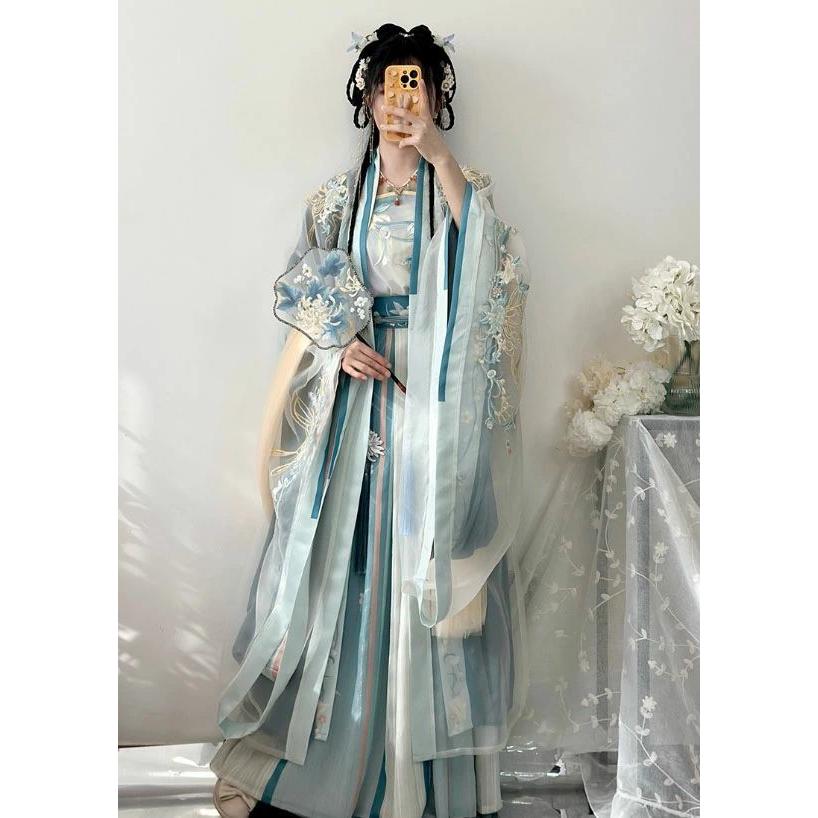 中華コスプレ衣装 華やか5点セット レディース 中国古代服装 宮廷風漢服 チャイナ服 お姫様 貴妃コスチューム 華流 ハロウィン 衣装 振袖 ...
