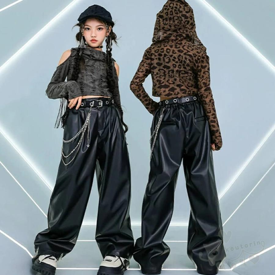 ダンス衣装 ヒップホップ ガールズ HIPHOPガールズ衣装 K-POP グレー