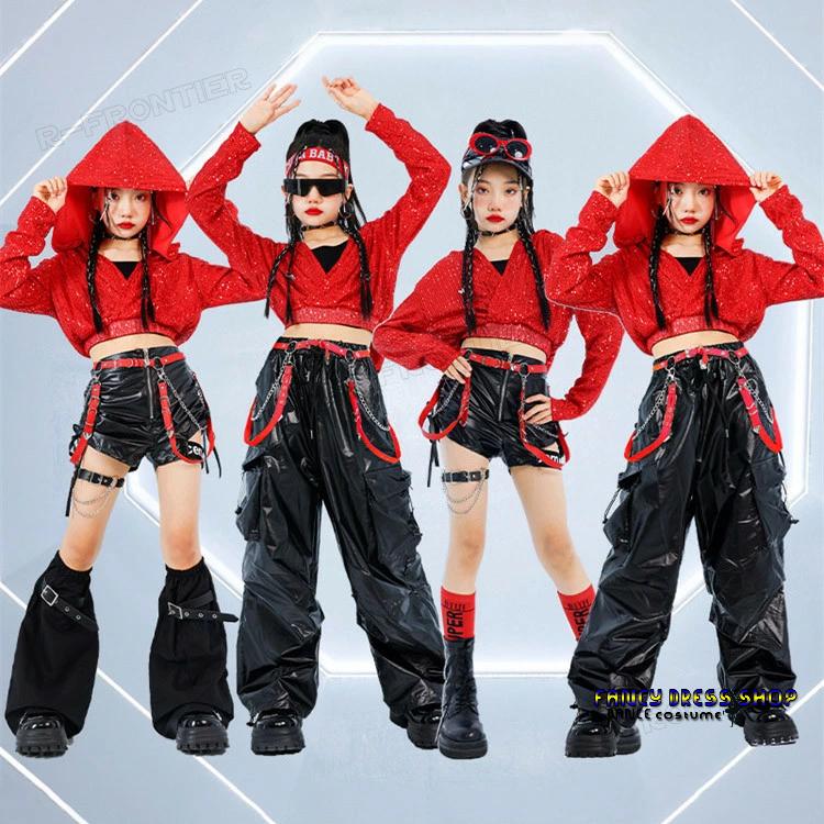 キッズ ダンス衣装 女の子 へそ出し トップス セットアップ キラキラ