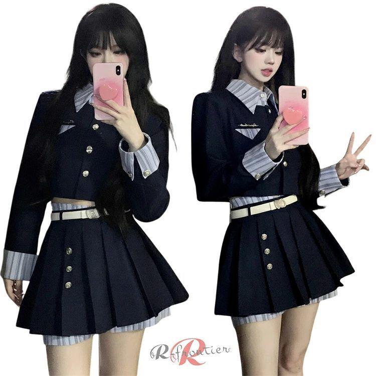 卒業式 スーツ 女の子 韓国 制服 2点セット ジャケット スカート