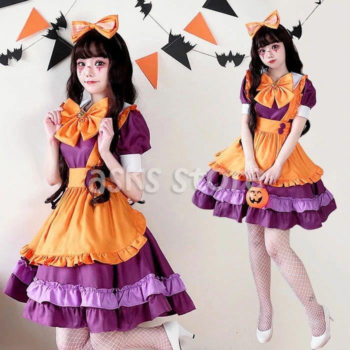 メイド服 レディース ハロウィン衣装 ワンピース セット メイド
