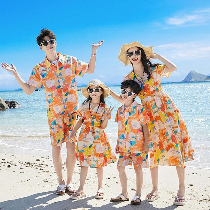親子コーデ 家族お揃い 親子 ペアルック 親子ペア 花柄 ワンピース 