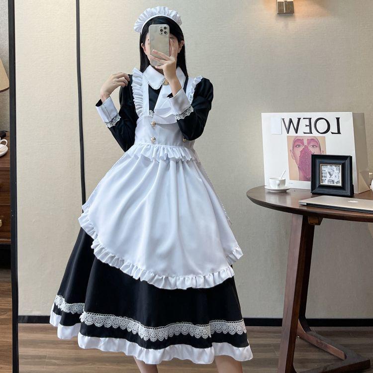 上品 メイド 服 ロング 丈 クラシック 英国風 コスプレ 衣装 上品 メイド 服 ロング 丈 クラシック 英国風 コスプレ 衣装