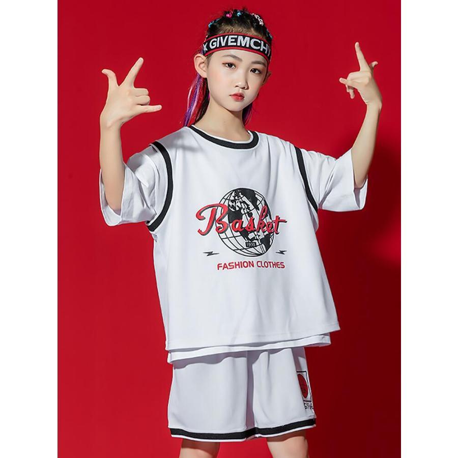 紫 橙 白 黒 バスケットタンクトップ セットアップ キッズ