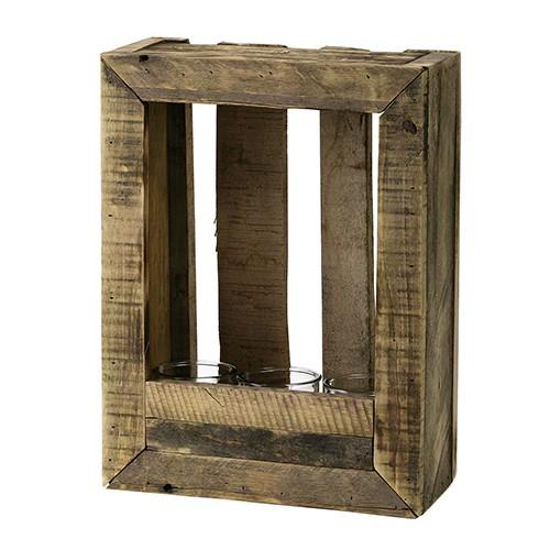 ガーデンウッドフレーム ガラスポット3個入り Ljgk2930 Nn Spice スパイス 安い ガラス瓶 エアープランツ ガーデン 額 ボックス