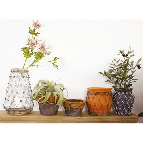 ワイヤーデコレーション フラワーポット ブラウン Lサイズ Lygk2913 Yy Dr3 Spice 花器 テラコッタ 植木鉢 プランター ポット Lygk2913 Bosky 通販 Yahoo ショッピング